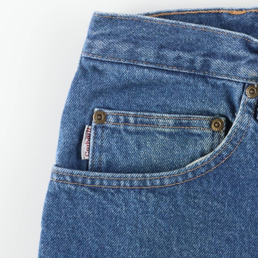 Carhartt Relaxed Fit Tapered Denim Pants for Men, W34 equivalent cotton blue type Vintage Second Hand