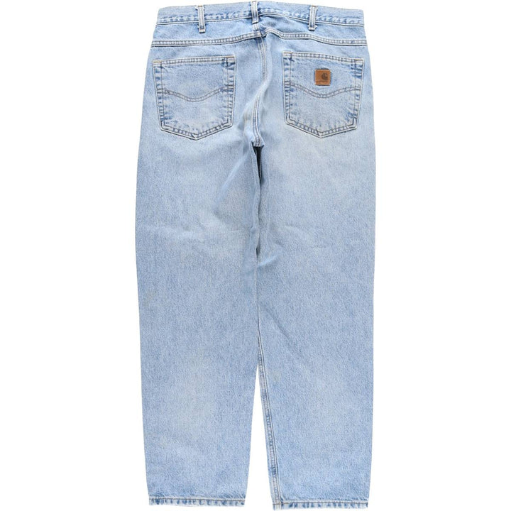 Carhartt Relaxed Fit Tapered Denim Pants for Men, W34 equivalent cotton blue type Vintage Second Hand