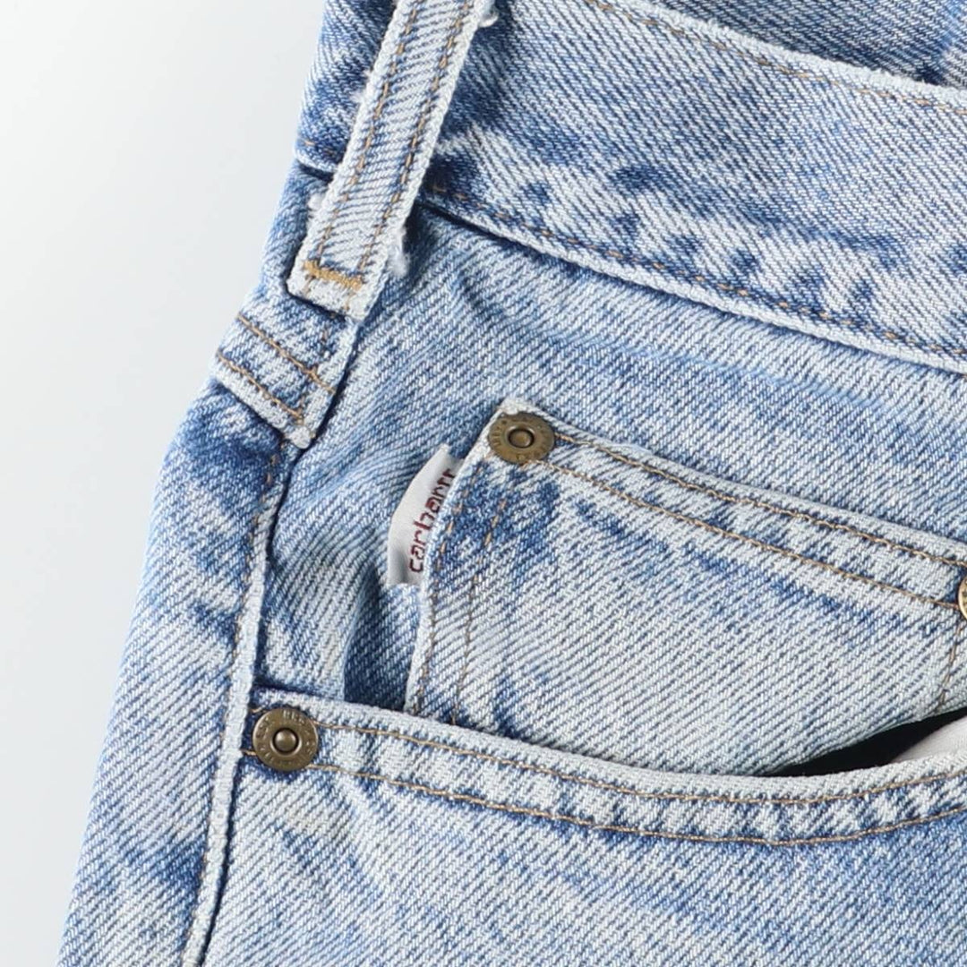 Carhartt Relaxed Fit Tapered Denim Pants for Men, W34 equivalent cotton blue type Vintage Second Hand