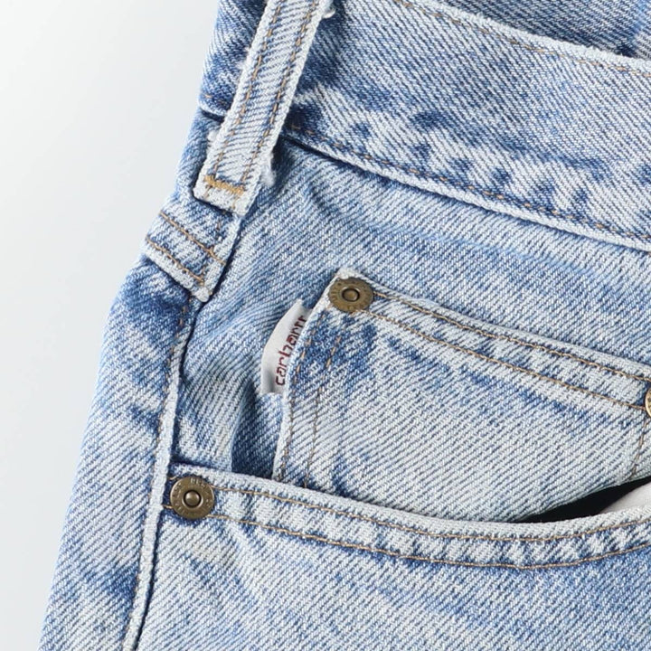 Carhartt Relaxed Fit Tapered Denim Pants for Men, W34 equivalent cotton blue type Vintage Second Hand