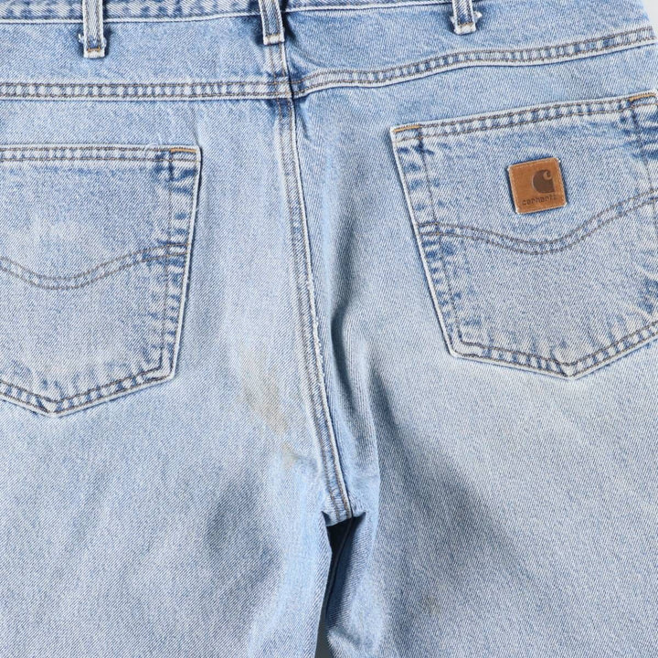 Carhartt Relaxed Fit Tapered Denim Pants for Men, W34 equivalent cotton blue type Vintage Second Hand
