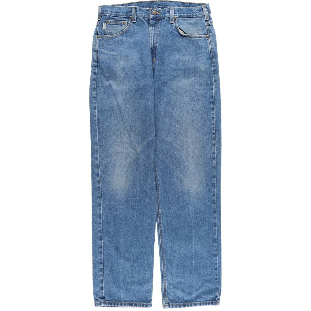 Carhartt Relaxed Fit Tapered Denim Pants for Men, W36 cotton blue type Vintage Second Hand