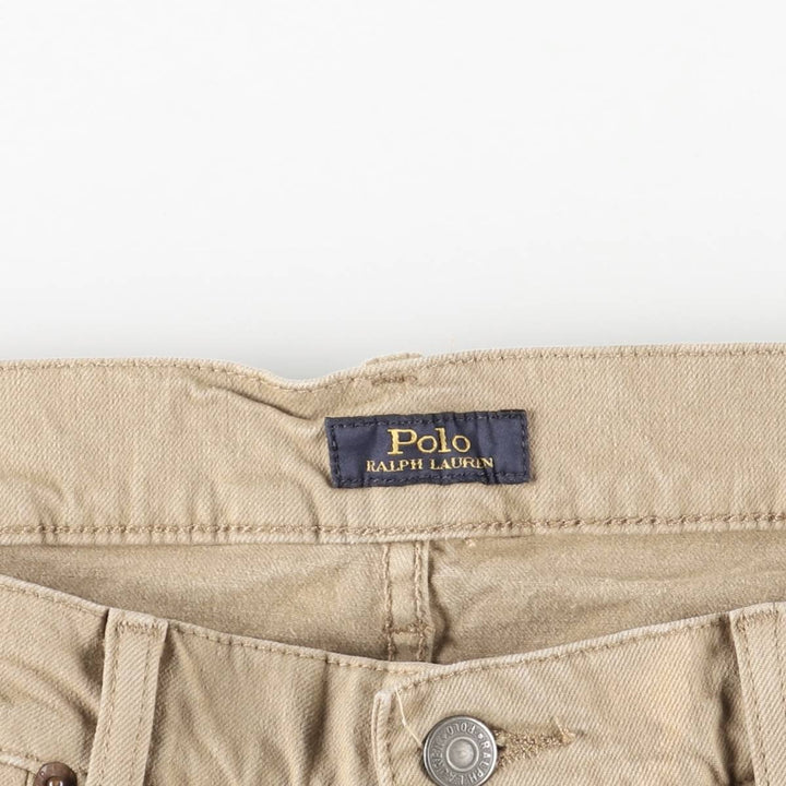 Ralph Lauren Polo RALPH LAUREN Men's Tapered Denim Pants, Size W37 cotton Beige type Vintage Second Hand