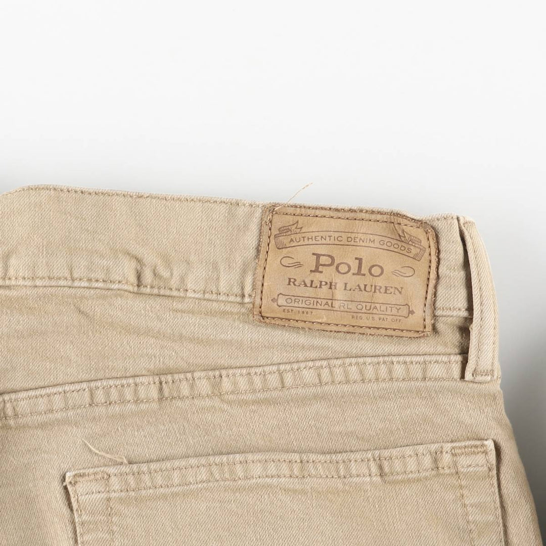 Ralph Lauren Polo RALPH LAUREN Men's Tapered Denim Pants, Size W37 cotton Beige type Vintage Second Hand
