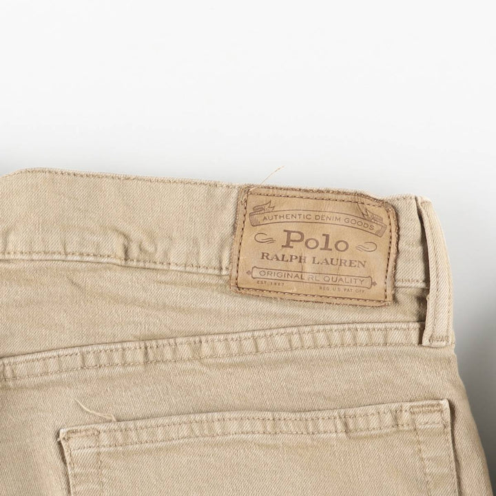 Ralph Lauren Polo RALPH LAUREN Men's Tapered Denim Pants, Size W37 cotton Beige type Vintage Second Hand