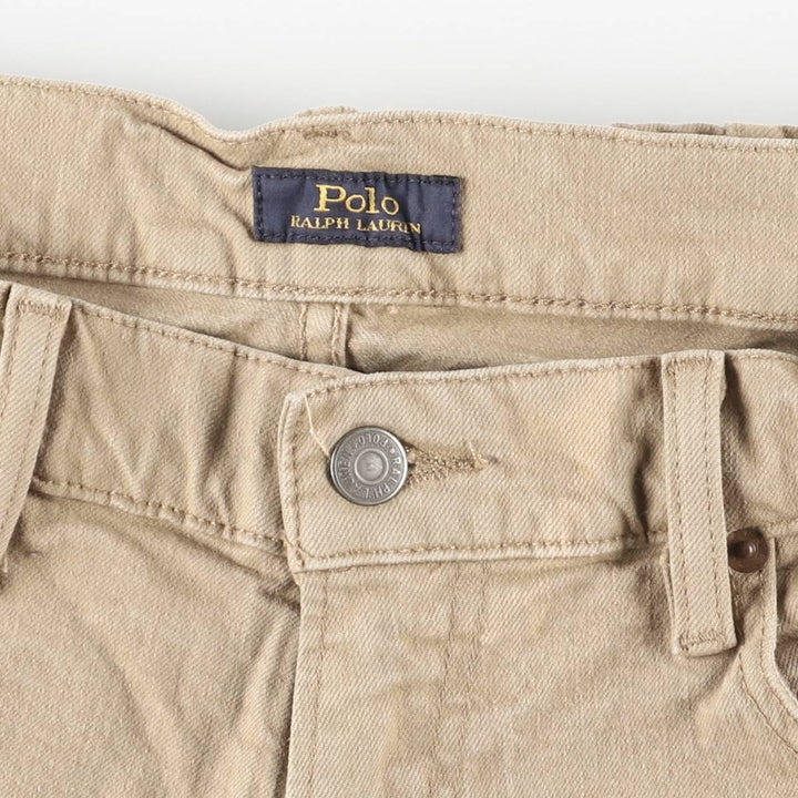 Ralph Lauren Polo RALPH LAUREN Men's Tapered Denim Pants, Size W37 cotton Beige type Vintage Second Hand