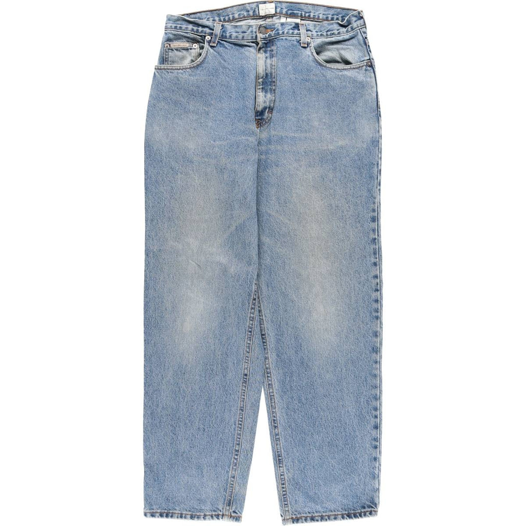 90s-00'S Vintage Calvin Klein Jeans Tapered Denim Pants, Made in USA, Men's Size 34 cotton blue type Vintage Second Hand