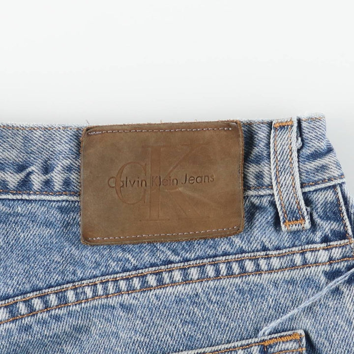 90s-00'S Vintage Calvin Klein Jeans Tapered Denim Pants, Made in USA, Men's Size 34 cotton blue type Vintage Second Hand