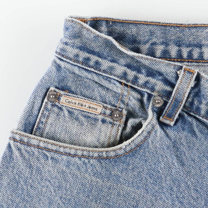 90s-00'S Vintage Calvin Klein Jeans Tapered Denim Pants, Made in USA, Men's Size 34 cotton blue type Vintage Second Hand