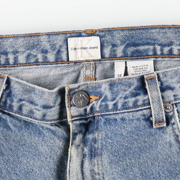 90s-00'S Vintage Calvin Klein Jeans Tapered Denim Pants, Made in USA, Men's Size 34 cotton blue type Vintage Second Hand