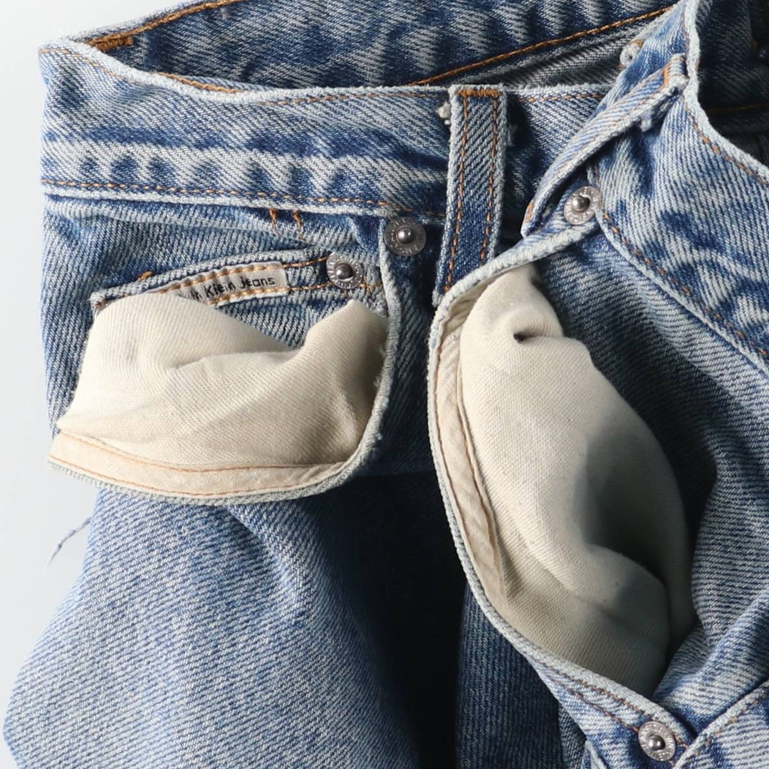 90s-00'S Vintage Calvin Klein Jeans Tapered Denim Pants, Made in USA, Men's Size 34 cotton blue type Vintage Second Hand