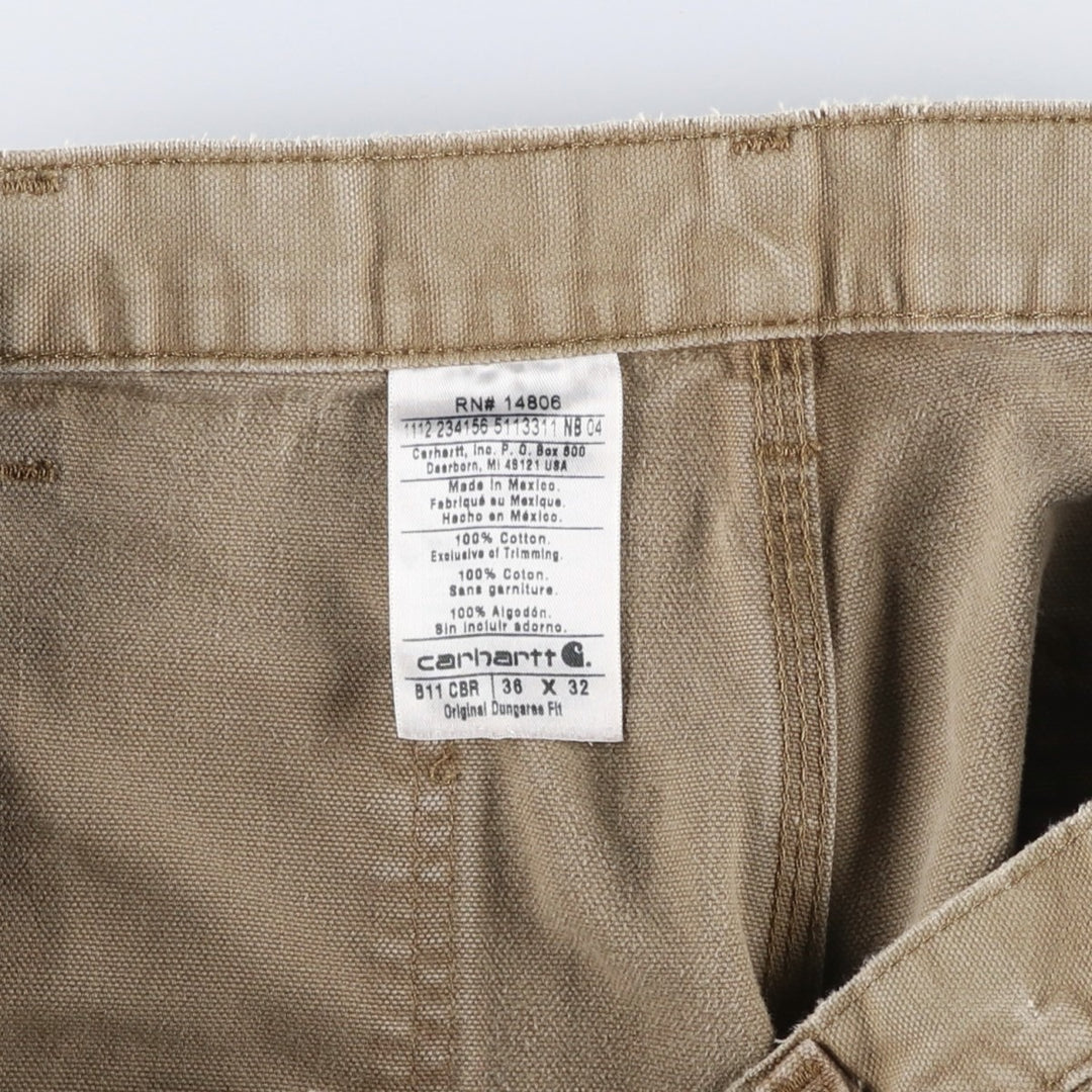 Carhartt Original Dungaree Fit Duck Painter Pants, Men's, W36 equivalent cotton Beige type Vintage Second Hand
