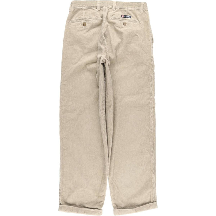 Ralph Lauren Chaps Two-pleat Corduroy Pants Men's Size W30 cotton Beige type Vintage Second Hand