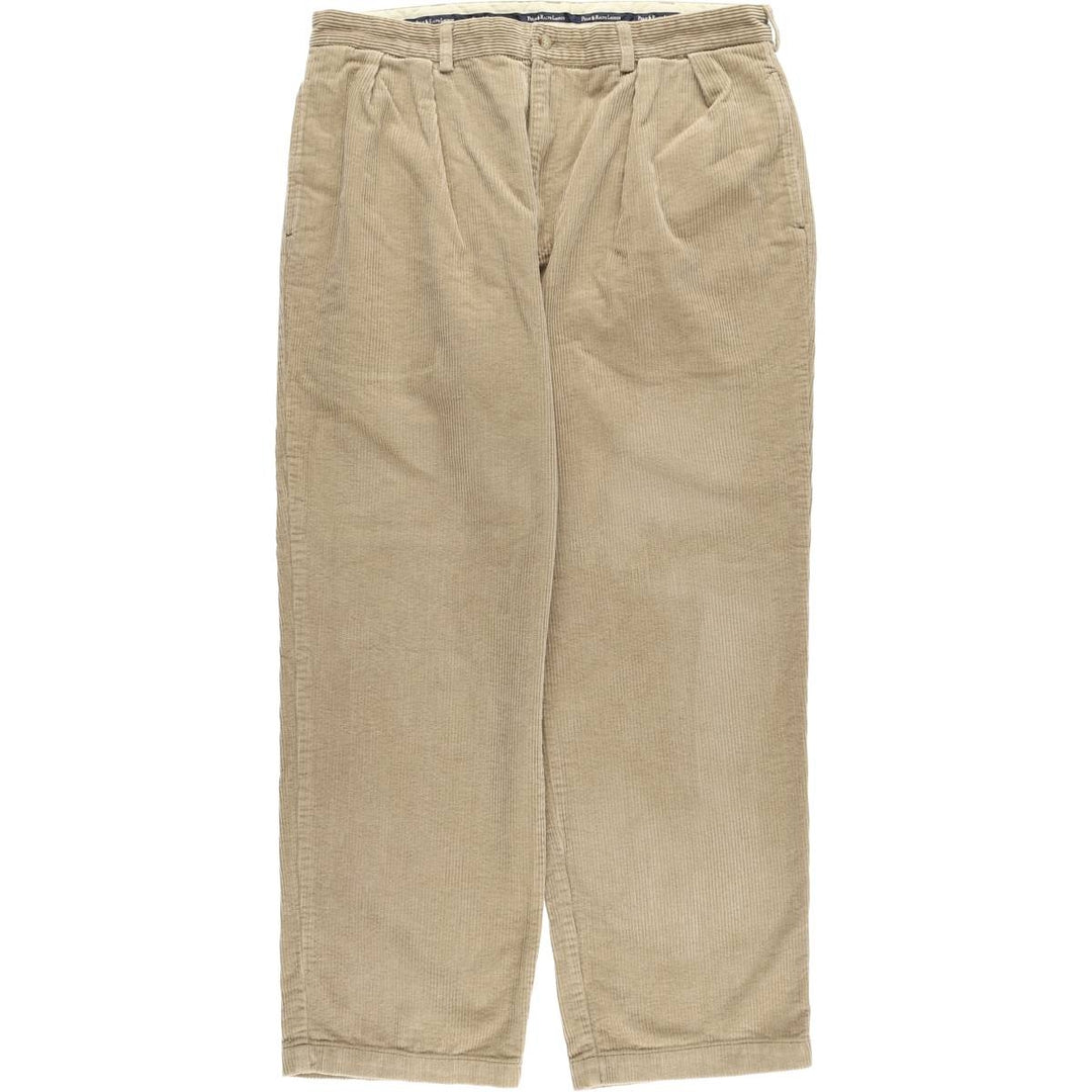 Ralph Lauren Polo Ralph Lauren Two-pleat Corduroy Pants Men's Size W37 cotton Beige type Vintage Second Hand