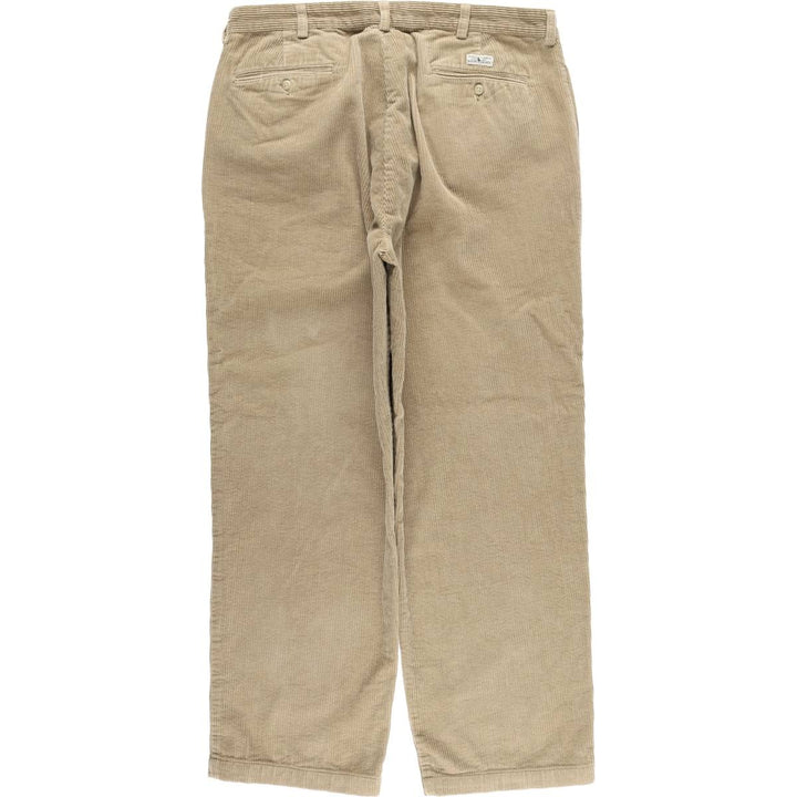 Ralph Lauren Polo Ralph Lauren Two-pleat Corduroy Pants Men's Size W37 cotton Beige type Vintage Second Hand