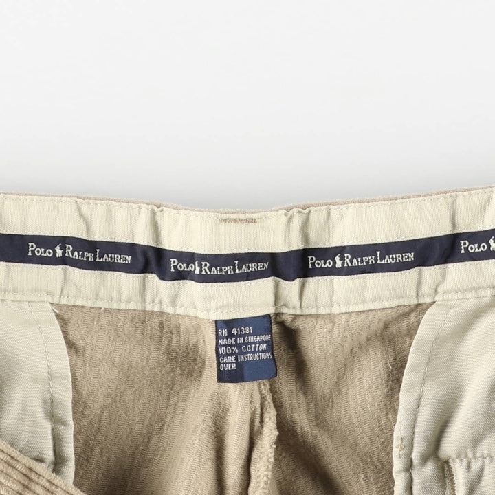 Ralph Lauren Polo Ralph Lauren Two-pleat Corduroy Pants Men's Size W37 cotton Beige type Vintage Second Hand