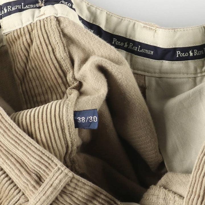 Ralph Lauren Polo Ralph Lauren Two-pleat Corduroy Pants Men's Size W37 cotton Beige type Vintage Second Hand