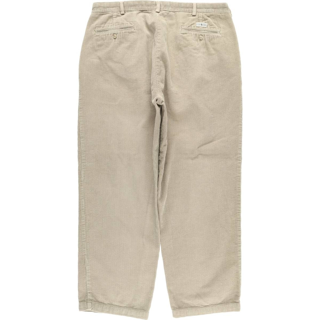 Ralph Lauren POLO by Ralph Lauren ANDREW PANT, two-pleat corduroy pants, men's w36 equivalent cotton Beige type Vintage Second Hand