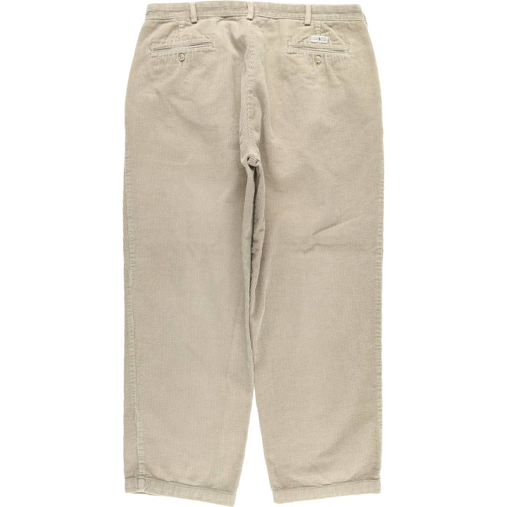 Ralph Lauren POLO by Ralph Lauren ANDREW PANT, two-pleat corduroy pants, men's w36 equivalent cotton Beige type Vintage Second Hand