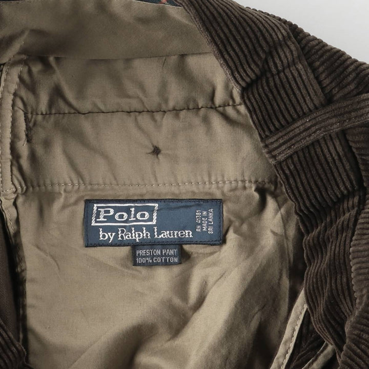 Ralph Lauren POLO by Ralph Lauren PRESTON PANT, men's corduroy pants, size W31. cotton chocolate Vintage Second Hand