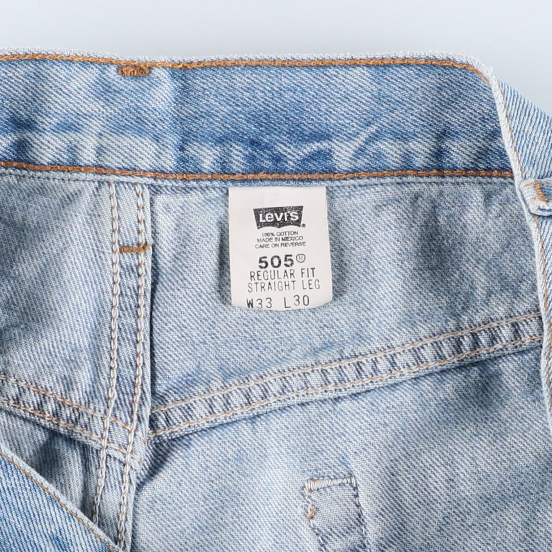 90'S Levi's 505-4834 Regular Fit Straight Leg Tapered Denim Pants, Men's, Size W32, Vintage cotton blue type Vintage Second Hand