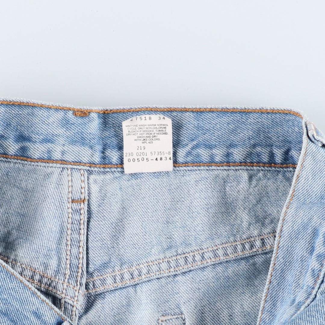 90'S Levi's 505-4834 Regular Fit Straight Leg Tapered Denim Pants, Men's, Size W32, Vintage cotton blue type Vintage Second Hand