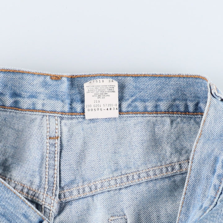 90'S Levi's 505-4834 Regular Fit Straight Leg Tapered Denim Pants, Men's, Size W32, Vintage cotton blue type Vintage Second Hand