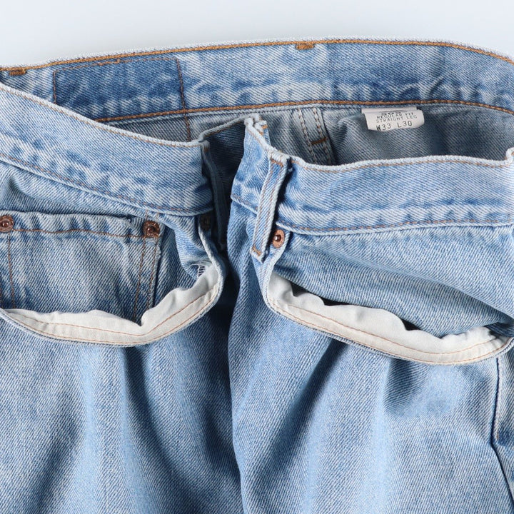 90'S Levi's 505-4834 Regular Fit Straight Leg Tapered Denim Pants, Men's, Size W32, Vintage cotton blue type Vintage Second Hand