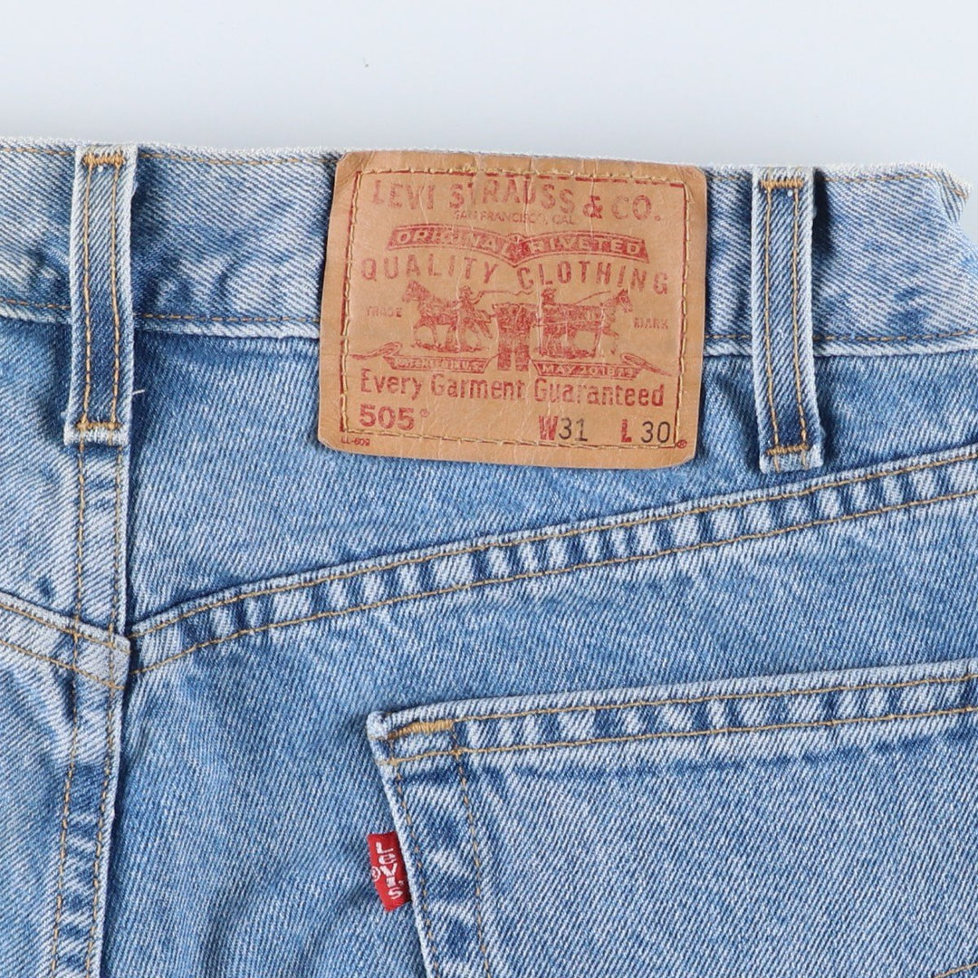 00'S Levi's 505 REGULAR FIT STRAIGHT LEG tapered denim pants for men, W30 equivalent cotton blue type Vintage Second Hand