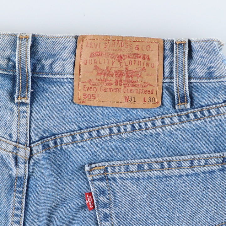00'S Levi's 505 REGULAR FIT STRAIGHT LEG tapered denim pants for men, W30 equivalent cotton blue type Vintage Second Hand