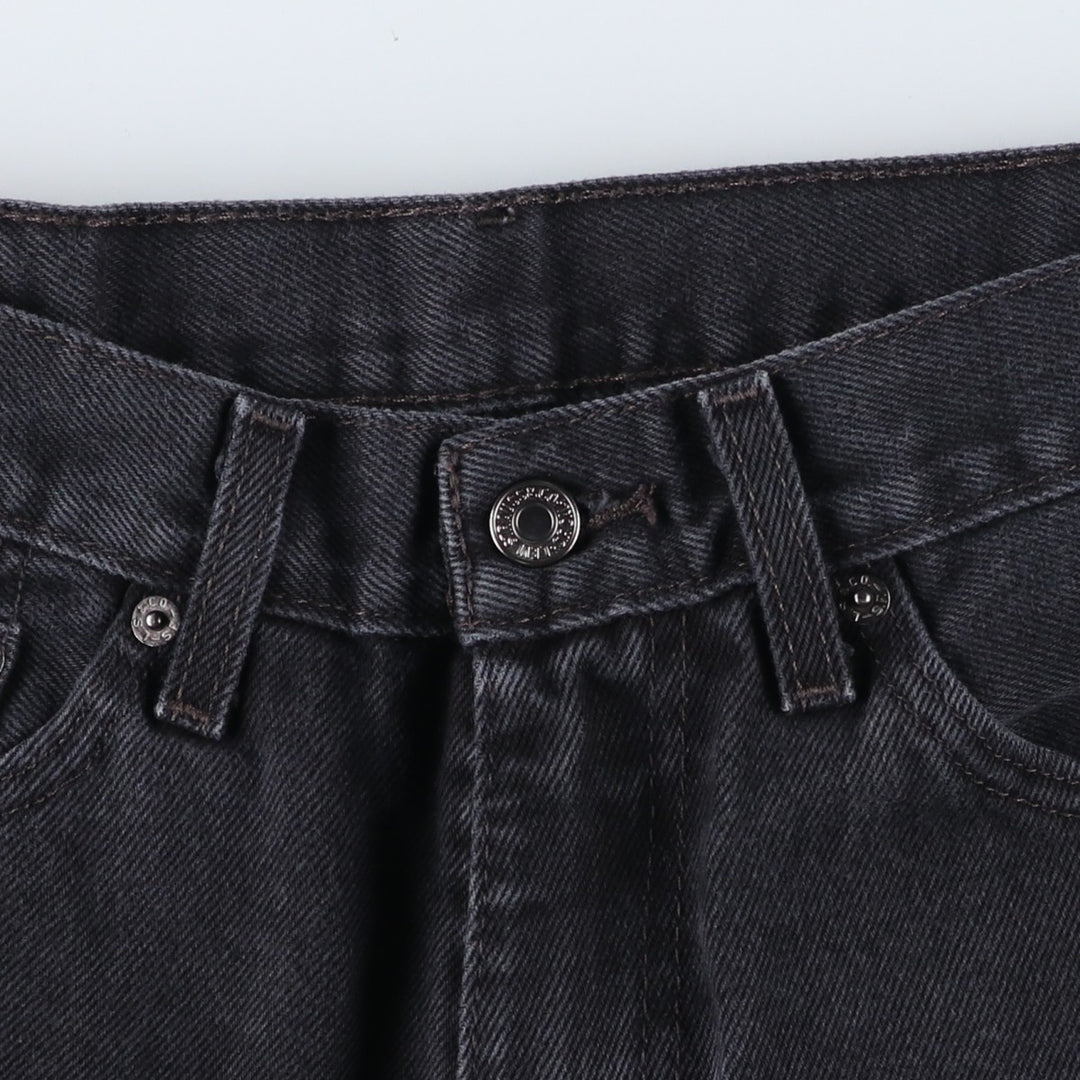 Levi's 505 Black Denim Tapered Denim Pants for Men, W32 equivalent cotton black type Vintage Second Hand