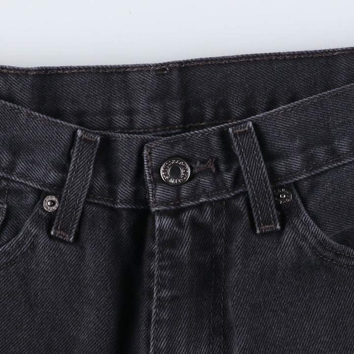 Levi's 505 Black Denim Tapered Denim Pants for Men, W32 equivalent cotton black type Vintage Second Hand