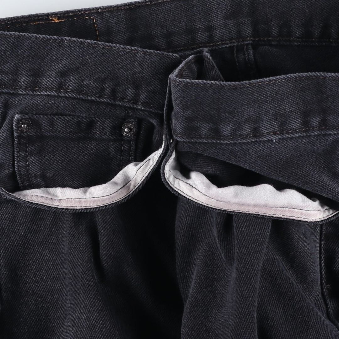 Levi's 505 Black Denim Tapered Denim Pants for Men, W32 equivalent cotton black type Vintage Second Hand
