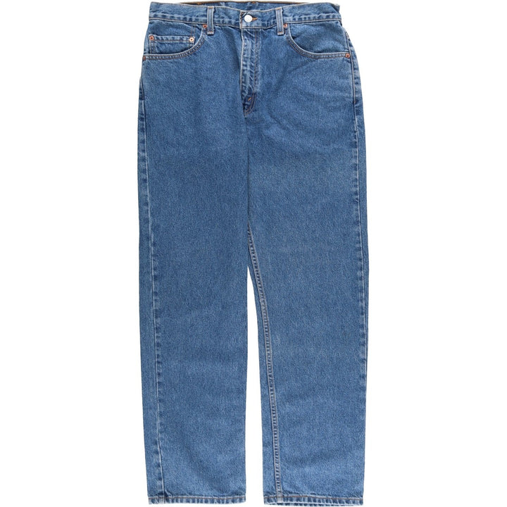 00'S Levi's 505 REGULAR FIT STRAIGHT LEG tapered denim pants for men, size w33 cotton blue type Vintage Second Hand