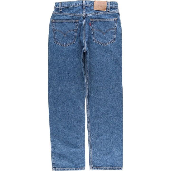 00'S Levi's 505 REGULAR FIT STRAIGHT LEG tapered denim pants for men, size w33 cotton blue type Vintage Second Hand