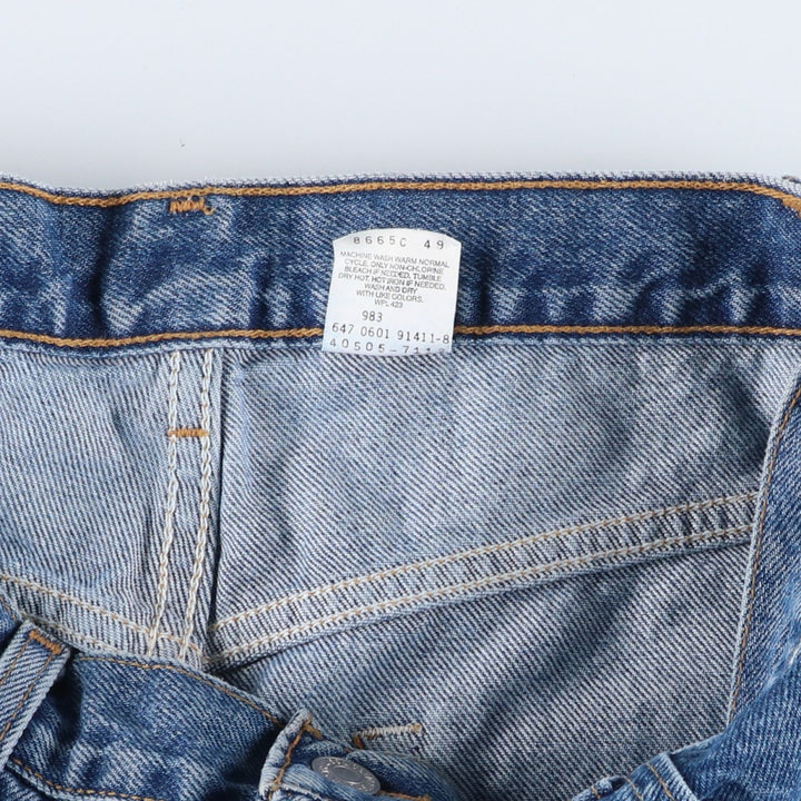 00'S Levi's 505 REGULAR FIT STRAIGHT LEG tapered denim pants for men, size w33 cotton blue type Vintage Second Hand