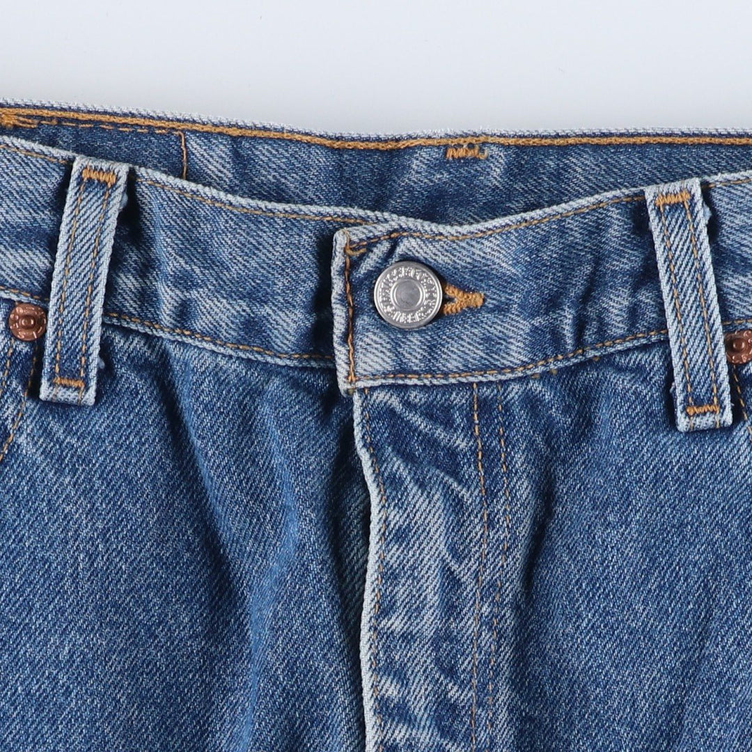 00'S Levi's 505 REGULAR FIT STRAIGHT LEG tapered denim pants for men, size w33 cotton blue type Vintage Second Hand