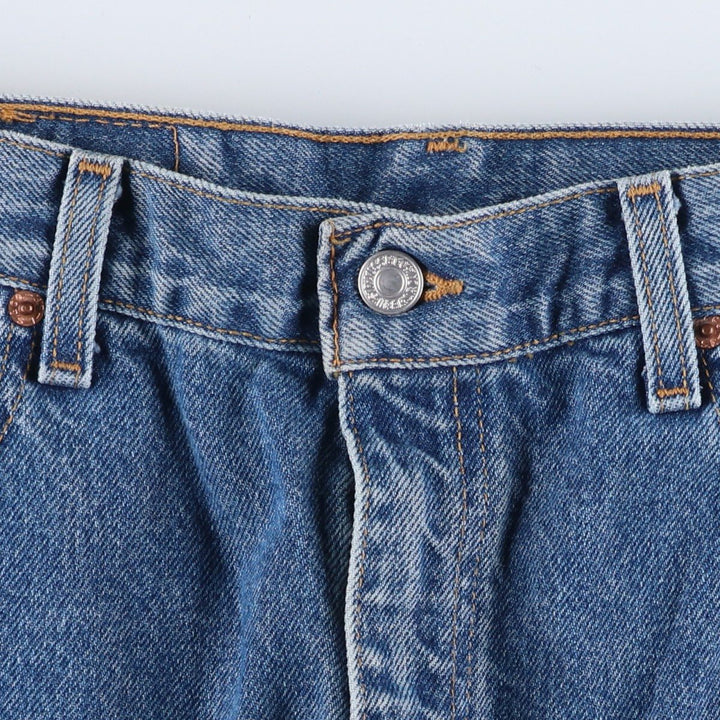 00'S Levi's 505 REGULAR FIT STRAIGHT LEG tapered denim pants for men, size w33 cotton blue type Vintage Second Hand