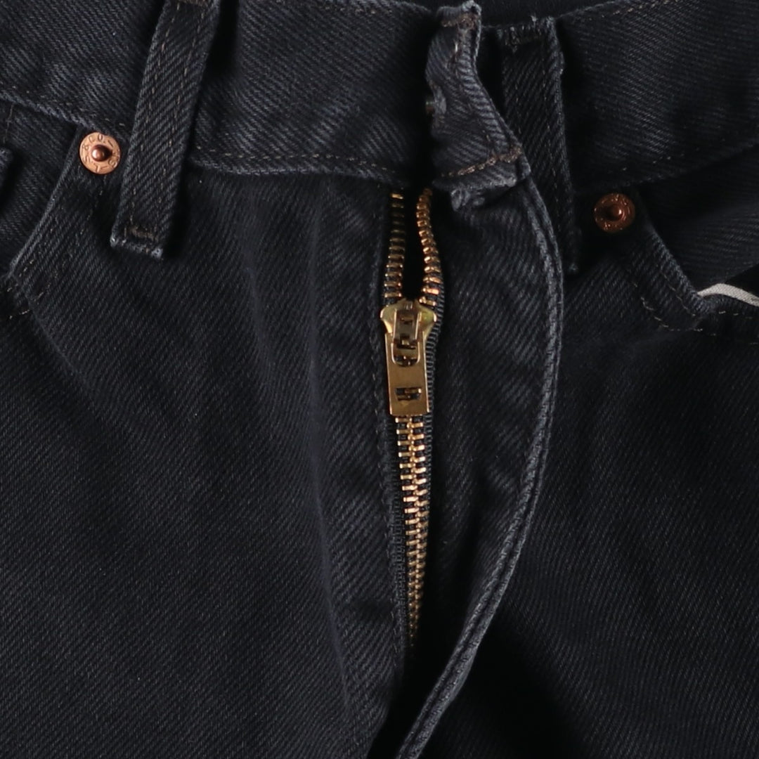 Levi's 505 Black Denim Tapered Denim Pants for Men, W32 equivalent cotton black type Vintage Second Hand