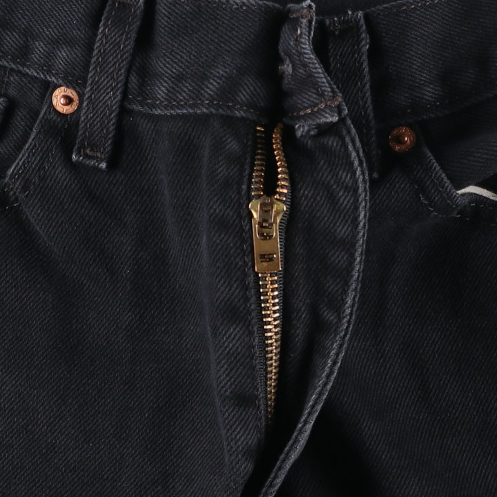Levi's 505 Black Denim Tapered Denim Pants for Men, W32 equivalent cotton black type Vintage Second Hand