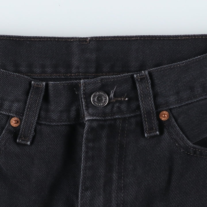 Levi's 505 Black Denim Tapered Denim Pants for Men, W32 equivalent cotton black type Vintage Second Hand