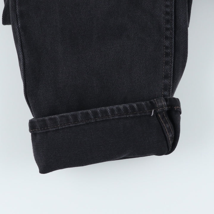 Levi's 505 Black Denim Tapered Denim Pants for Men, W32 equivalent cotton black type Vintage Second Hand