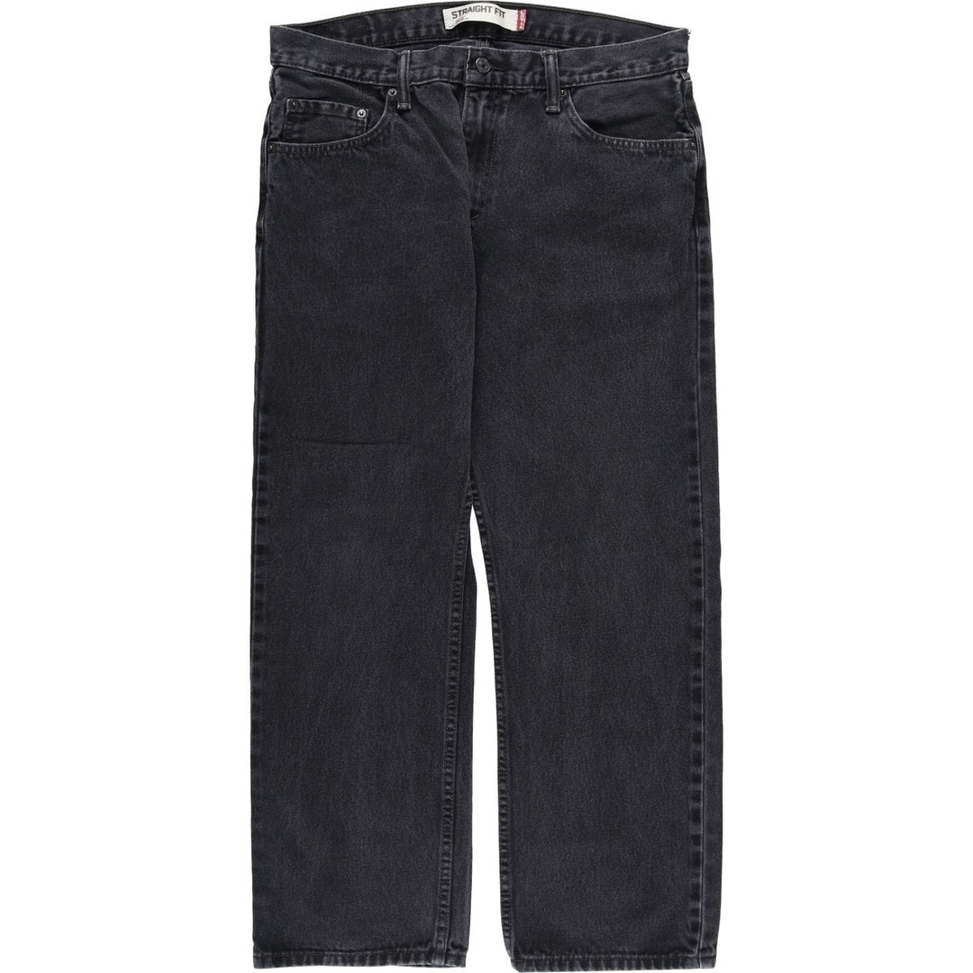 Levi's 505 Straight Fit Tapered Denim Pants, Black, Men's, Size 35 cotton black type Vintage Second Hand