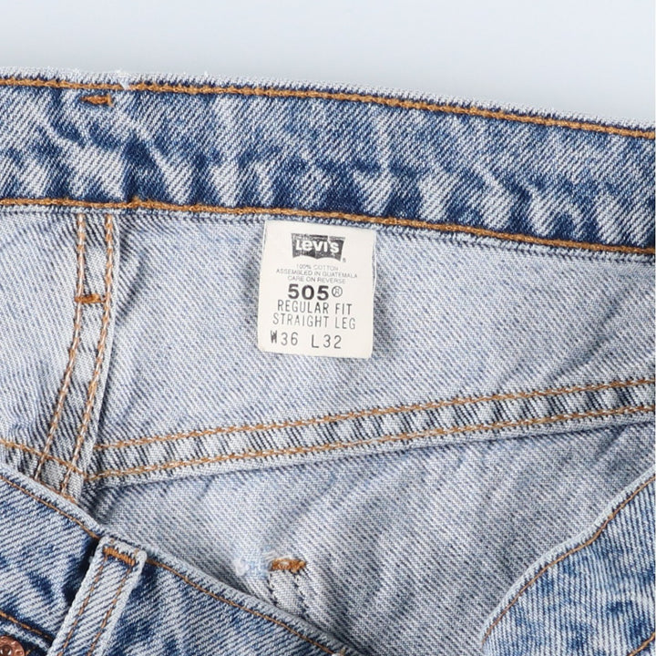 90'S Levi's 4505-0214 Regular Fit Straight Leg Tapered Denim Pants with Orange Tab, Men's Size 34 (Vintage) cotton blue type Vintage Second Hand