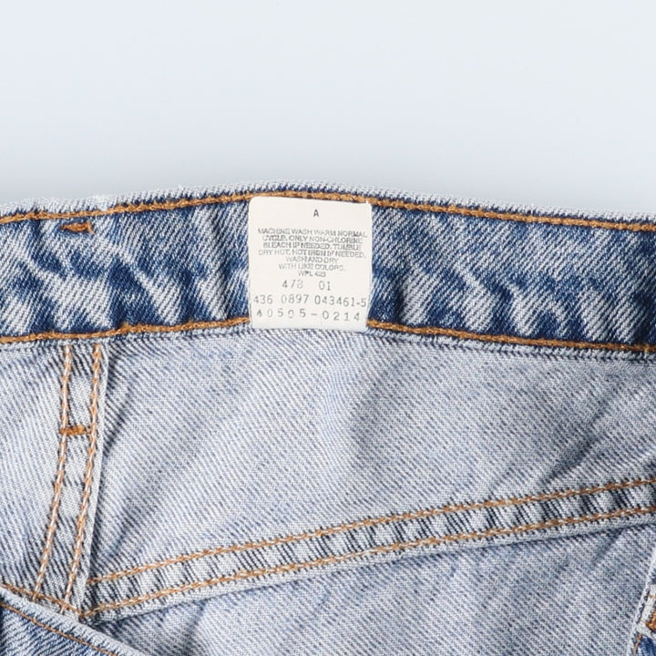 90'S Levi's 4505-0214 Regular Fit Straight Leg Tapered Denim Pants with Orange Tab, Men's Size 34 (Vintage) cotton blue type Vintage Second Hand
