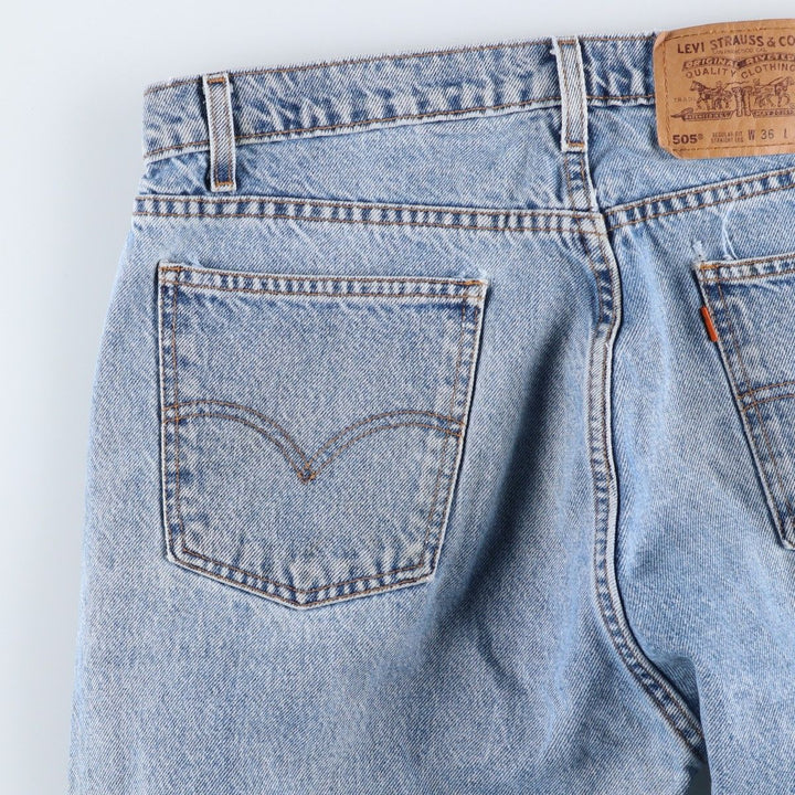 90'S Levi's 4505-0214 Regular Fit Straight Leg Tapered Denim Pants with Orange Tab, Men's Size 34 (Vintage) cotton blue type Vintage Second Hand