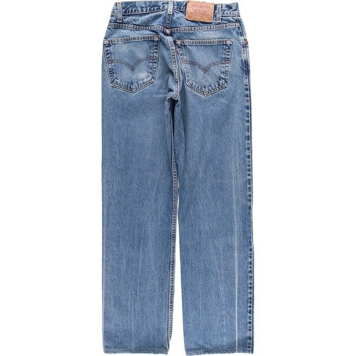 00'S Levi's 505 REGULAR FIT STRAIGHT LEG tapered denim pants for men, size w31 cotton blue type Vintage Second Hand