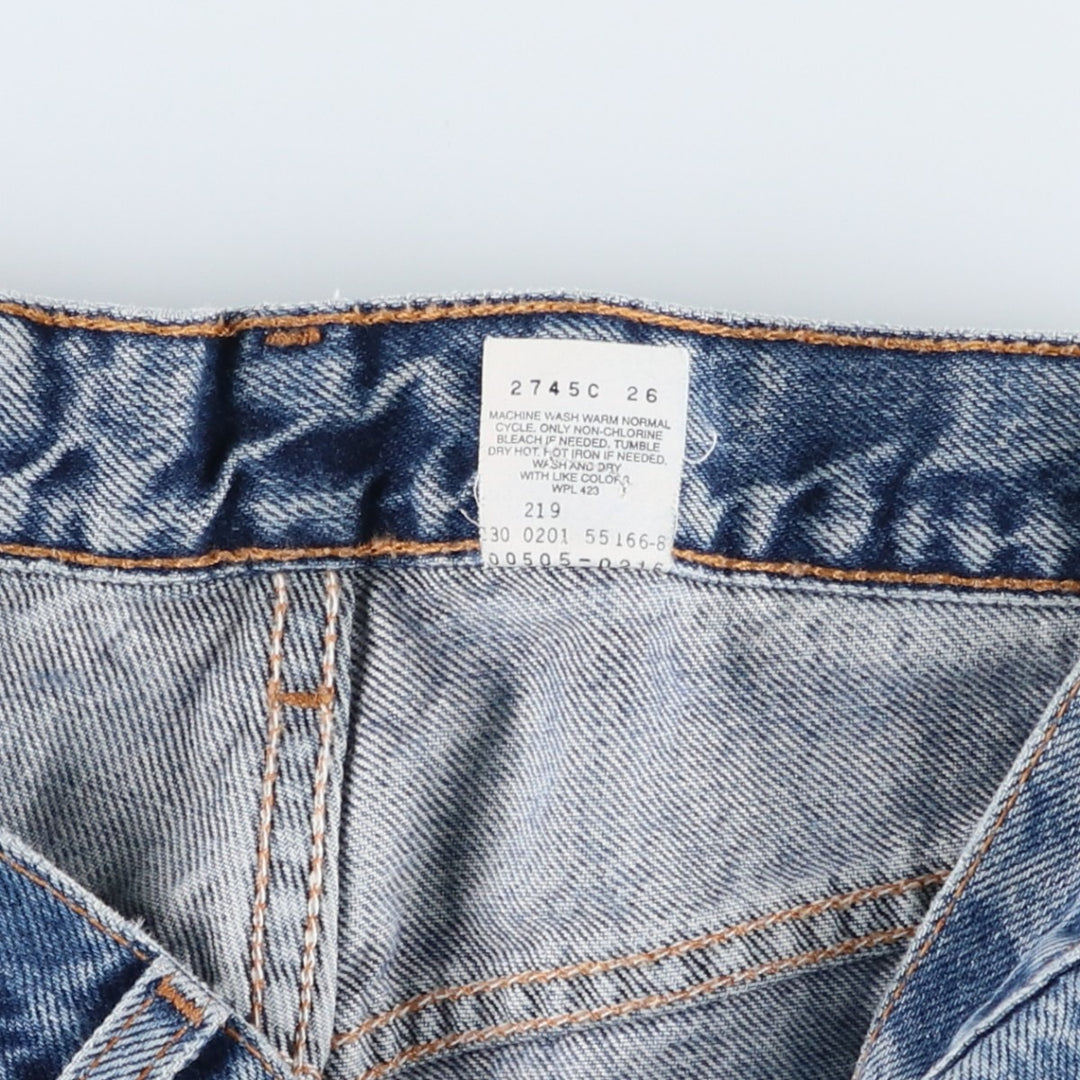 00'S Levi's 505 REGULAR FIT STRAIGHT LEG tapered denim pants for men, size w31 cotton blue type Vintage Second Hand