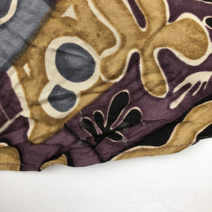 CHIAMARE All-Over Print Short Sleeve Rayon Shirt, Men's Size L Rayon purple type Vintage Second Hand