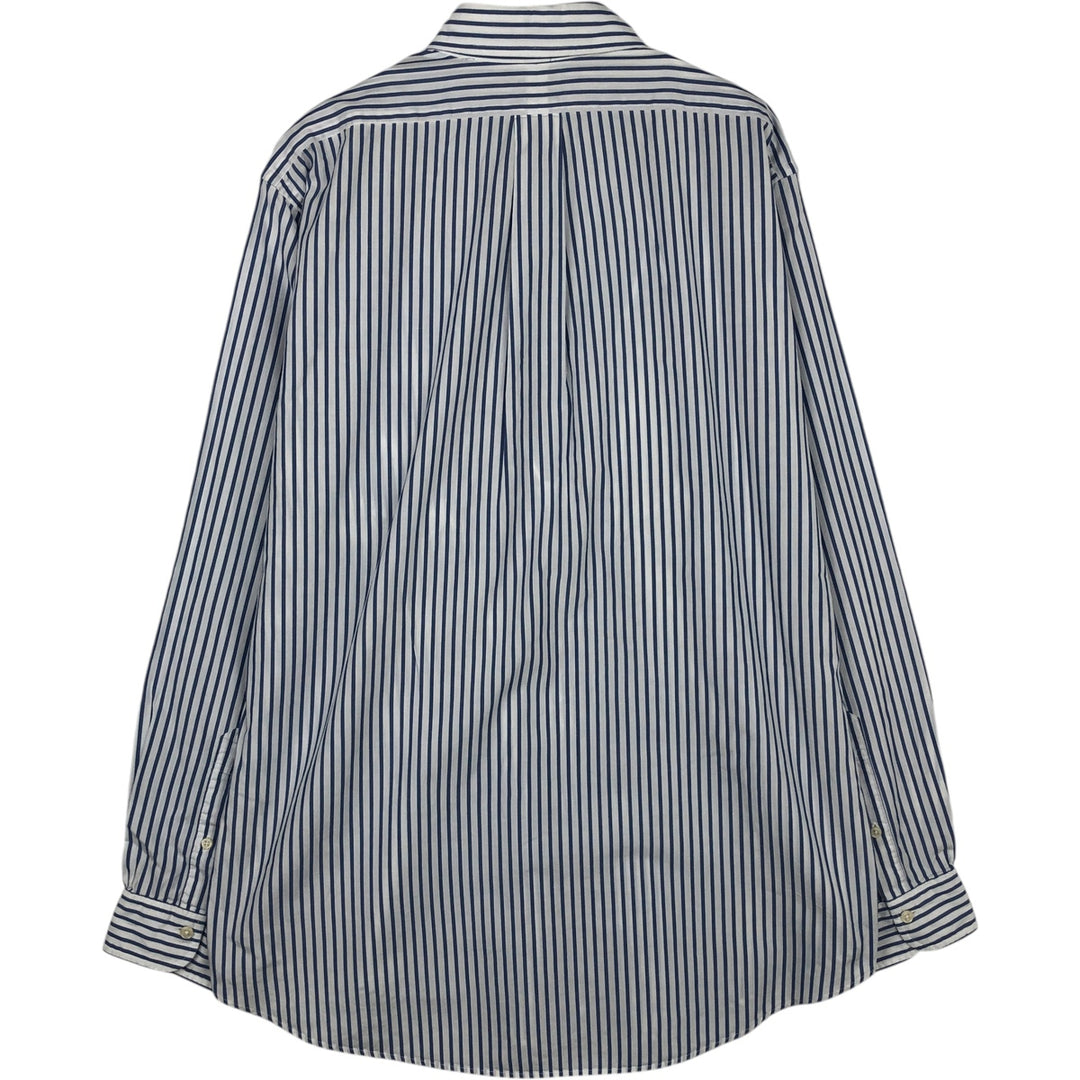 Brooks Brothers Est.1818 Long Sleeve Cotton Striped Shirt, Men's Size L cotton white type Vintage Second Hand